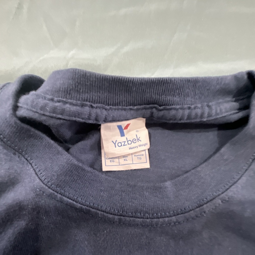 Yazbek Navy Blue Fishing Graphic Men's Crew Neck Short Sleeve T-Shirt Size XL - Picture 3 of 7